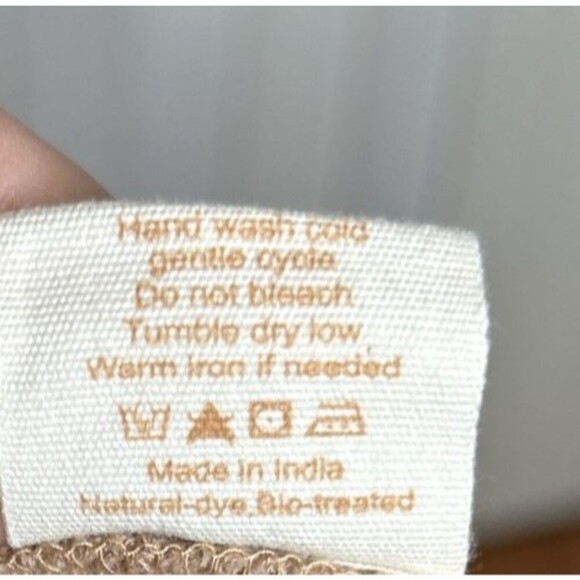 Nude Gauze Midi Skirt A Line Button Down Quilted Size S - Picture 8 of 8